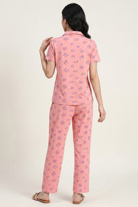 Zivame Farm Lore Knit Cotton Pyjama Set - Murex Shell — thumbnail 4